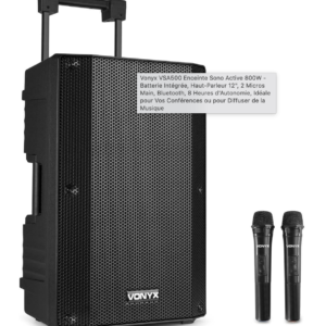 Vonyx VSA500 Enceinte Sono Active 800W -